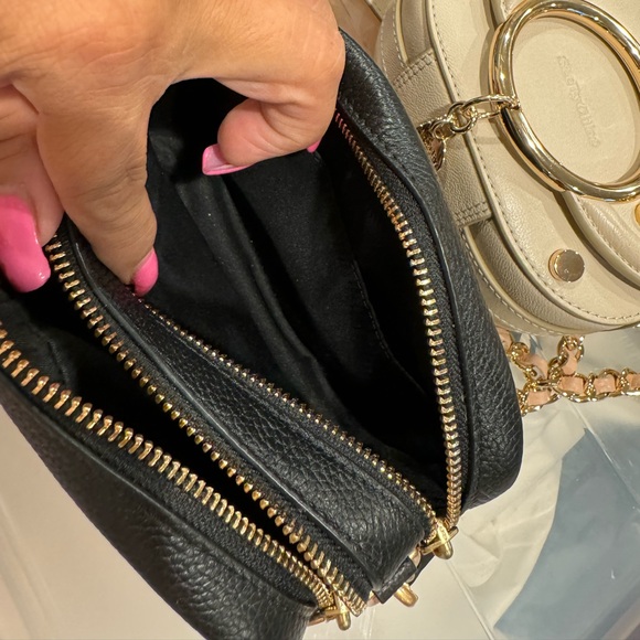 Tory Burch Perry Bombe Mini Bag Handbag  in Black - Picture 13 of 16